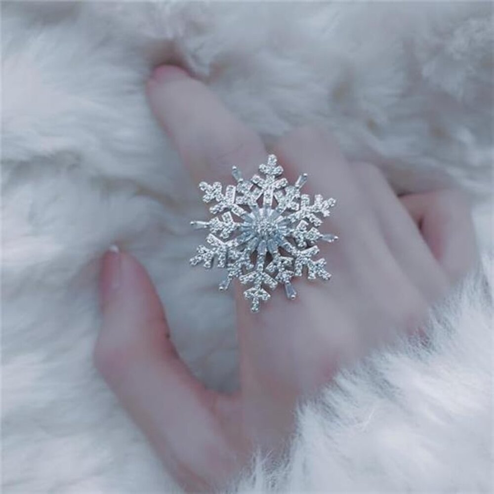 Exaggerated Snowflake Adjustable Ring For Women F… - image 3